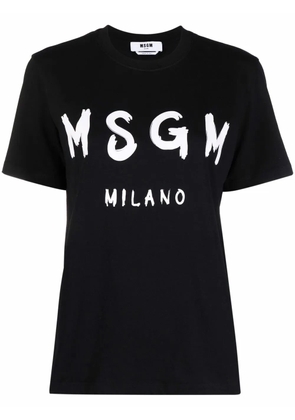 MSGM logo-print short-sleeved T-shirt - Black