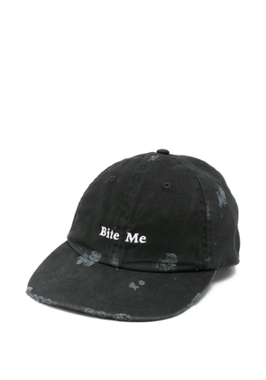 MARKGONG slogan-embroidered baseball cap - Black
