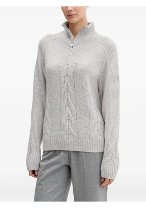 FROM FUTURE cable-knit zip-up sweater - Grey