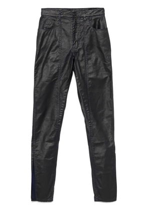 Mugler coated-finish trousers - Blue
