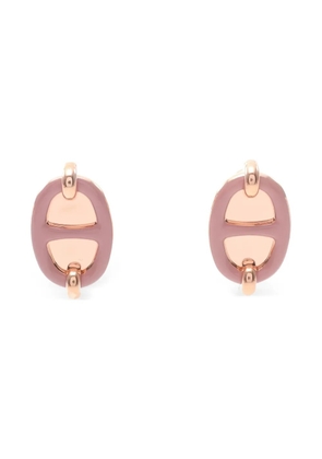 Hermès Pre-Owned 2010s mini Maillon rose earrings - Pink