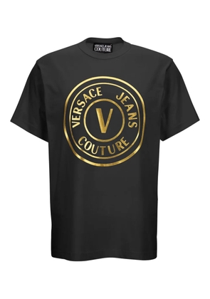 Versace Jeans Couture logo circular-emblem T-shirt - Black