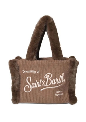 MC2 Saint Barth faux-fur-handle tote bag - Brown
