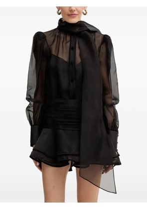 Retrofete Celandine ruffled mini dress - Black