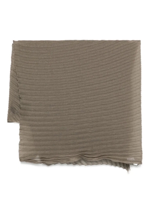 Issey Miyake pleated silk scarf - Green