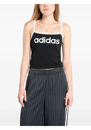 adidas logo-trim tank top - Black
