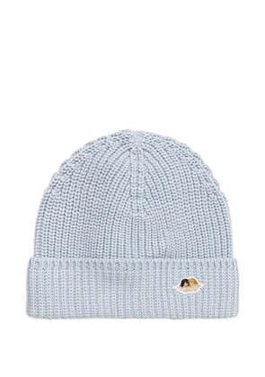 Fiorucci angels-patch knitted beanie hat - Blue