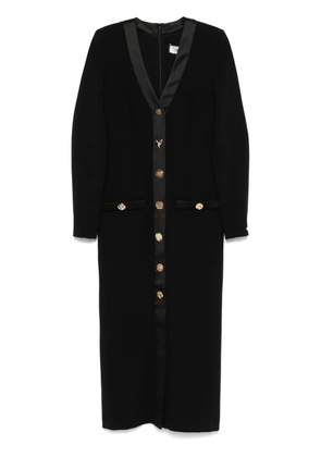 NISSA V-neck midi dress - Black