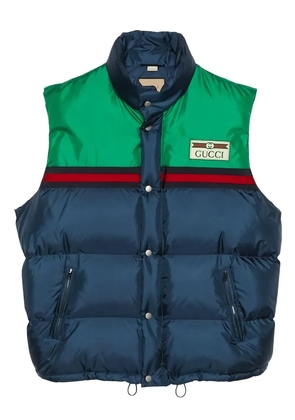 Gucci logo-patch gilet - Blue