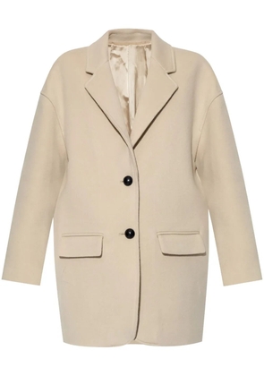 ISABEL MARANT Campbelle single-breasted coat - Neutrals