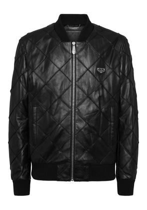 Philipp Plein quilted-zip jacket - Black
