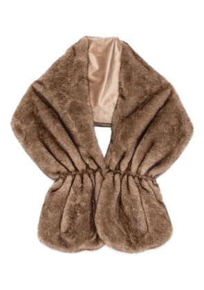 Betta Corradi sleeveless faux fur jacket - Brown