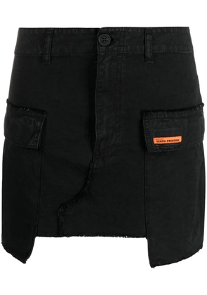 Heron Preston Rebuilt denim cargo skirt - Black