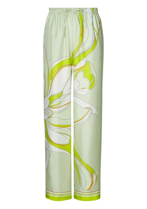 Tory Burch printed silk pants - Green