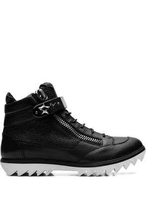 Giuseppe Zanotti zip-detail leather biker boots - Black