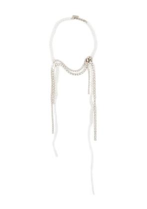 MM6 Maison Margiela crystal necklace - Silver