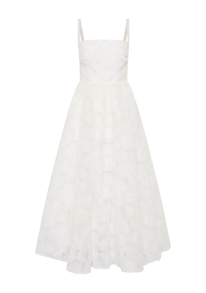 Rebecca Vallance Deliah floral-embroidered midi dress - White