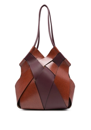 Ulla Johnson Charlotte woven leather shoulder bag - Purple