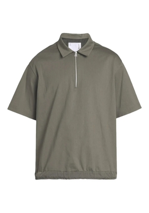 sacai half-zip polo shirt - Green