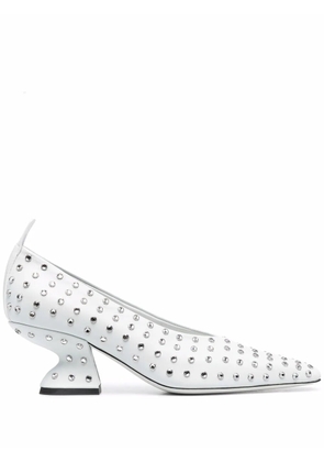 Ferragamo 60mm F-heel rhinestone pumps - Blue