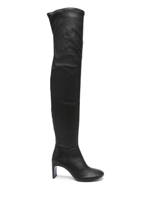 Patrizia Pepe 75mm nappa leather thigh-high boots - Black