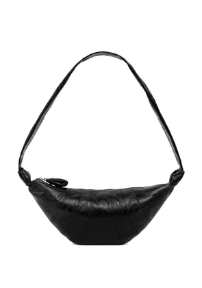 LEMAIRE medium Croissant cotton shoulder bag - Black