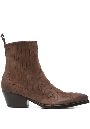 Sartore embroidered-detail boots - Brown