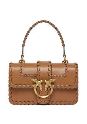 PINKO braided-leather crossbody bag - Brown