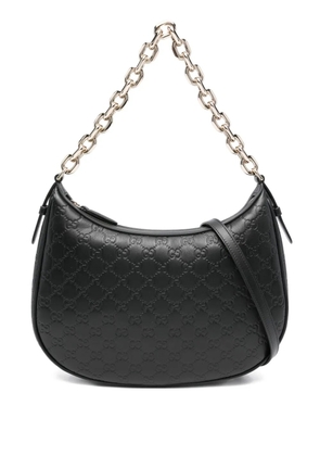 Gucci GG-pattern chain-strap bag - Black