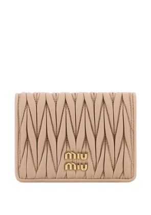 Miu Miu small matelassé leather wallet - Pink