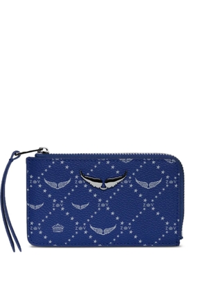 Zadig&Voltaire diamond-print wallet - Blue