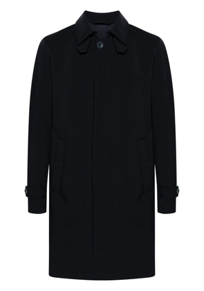 Herno logo plaque coat - Blue