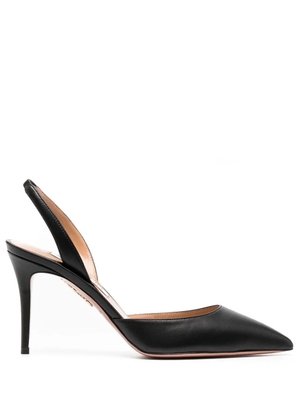 Aquazzura 90mm pointed-toe slingback pumps - Black