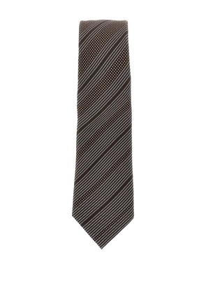Emporio Armani patterned tie - Brown