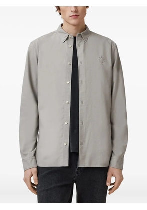 AllSaints Haven logo-embroidered shirt - Grey