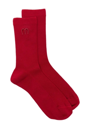Maje embroidered ribbed socks