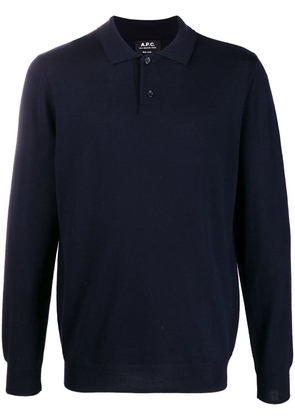 A.P.C. polo neck knitted sweater - Blue