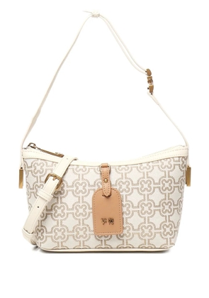 V°73 Harriet monogram-pattern zip shoulder bag - Neutrals