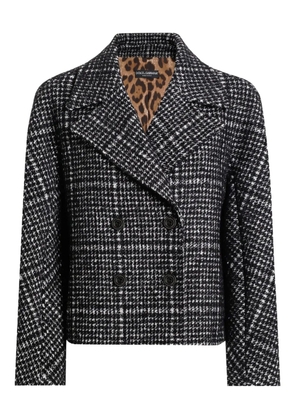 Dolce & Gabbana check-pattern double-breasted jacket - Grey
