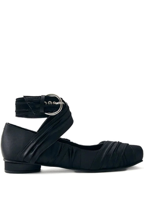 ALOHAS Valant ruched ballet flats - Black