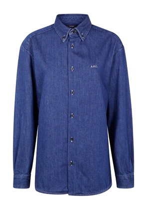 A.P.C. button-down denim shirt - Blue