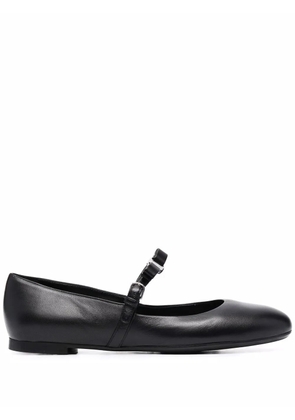 Ferragamo Lizz leather ballerina shoes - Black