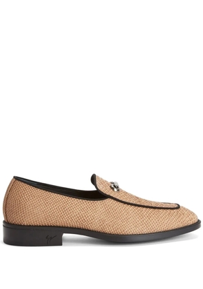 Giuseppe Zanotti Archibald snakeskin-effect leather loafers - Brown