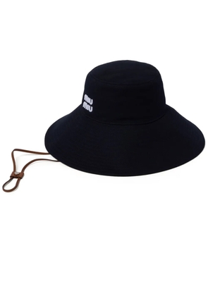 Miu Miu Drill logo-embroidered hat - Blue