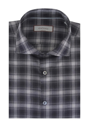 Canali plaid button shirt - Grey