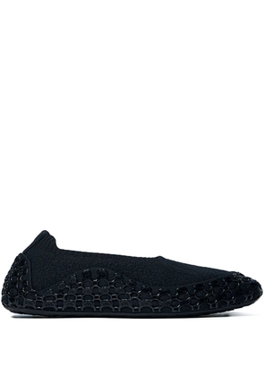 Gucci logo-motif flat sole slippers - Black