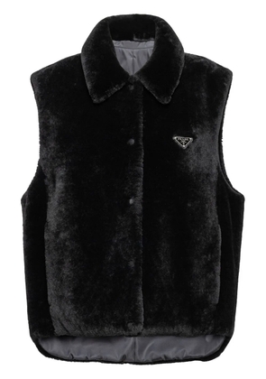 Prada reversible shearling vest - Black