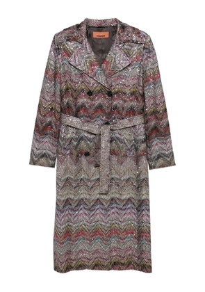 Missoni Multicolor viscose blend trench coat - Grey