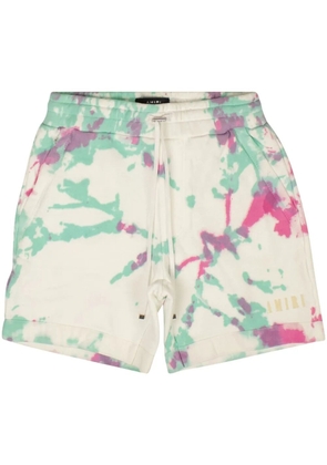 AMIRI tie dye-print cotton shorts - White