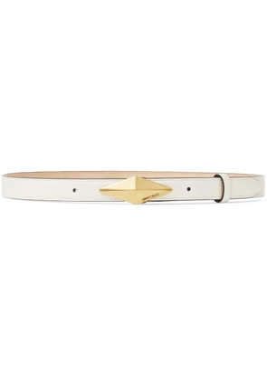 Jimmy Choo Diamond leather belt - White